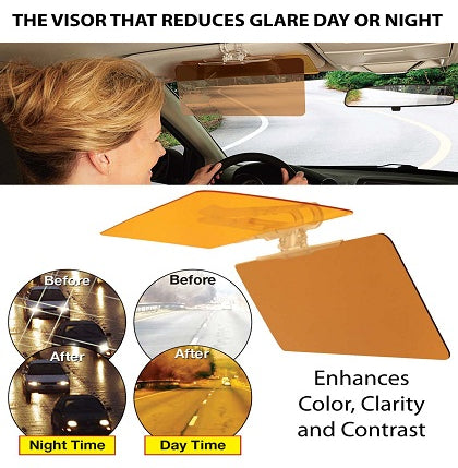 Day & Night Anti-Glare Driving Visor – Sun & Headlight Protection for Safer Driving