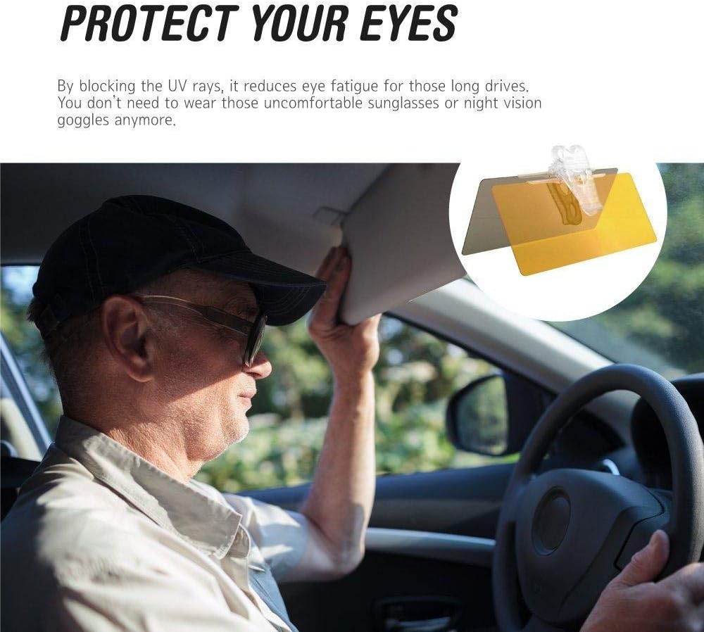 Day & Night Anti-Glare Driving Visor – Sun & Headlight Protection for Safer Driving